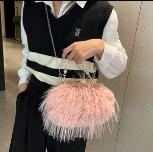 BRAND NEW ** Pink Faux Fur Women's Bag